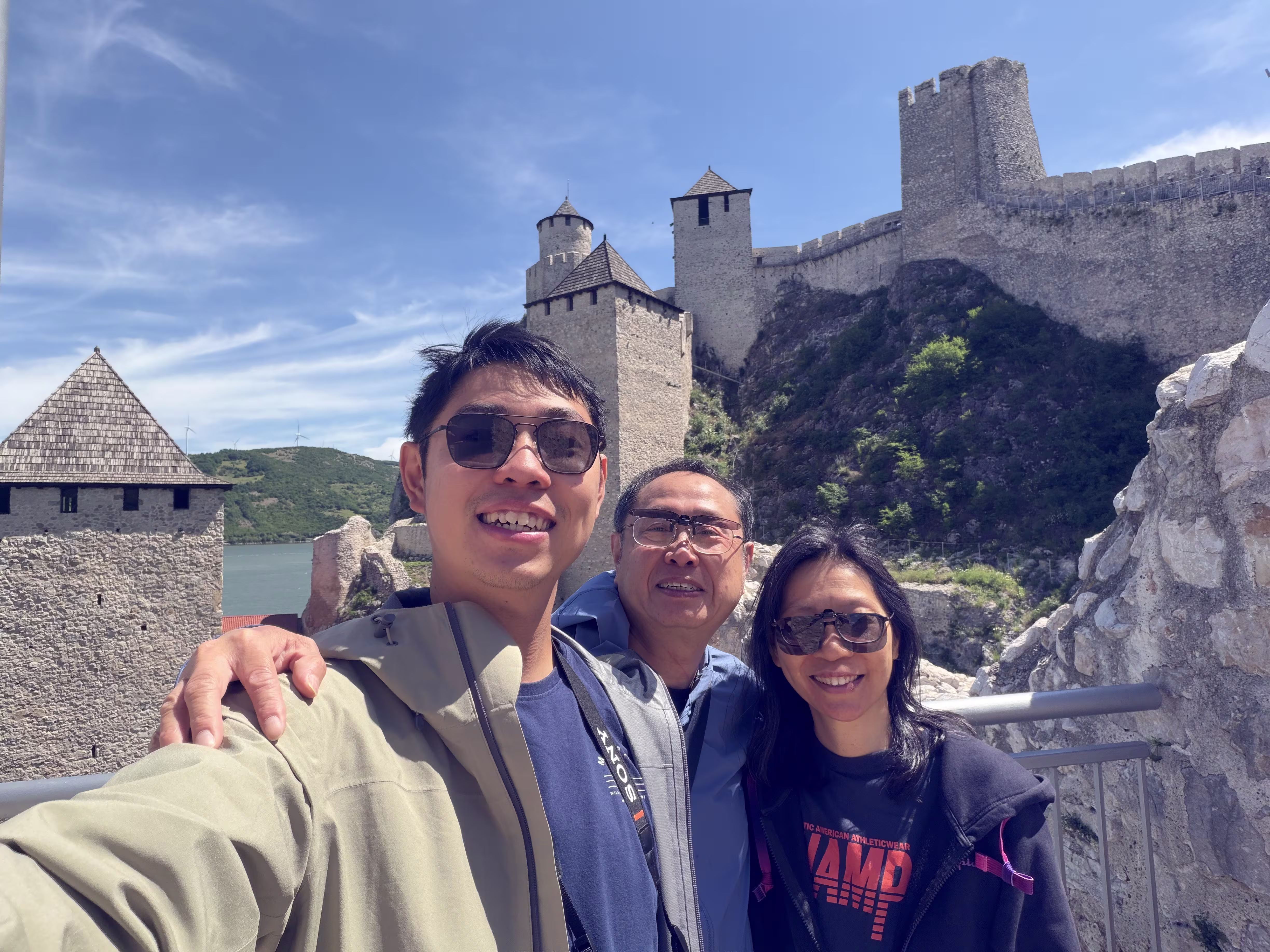 Family selfie at Golubac Fortress