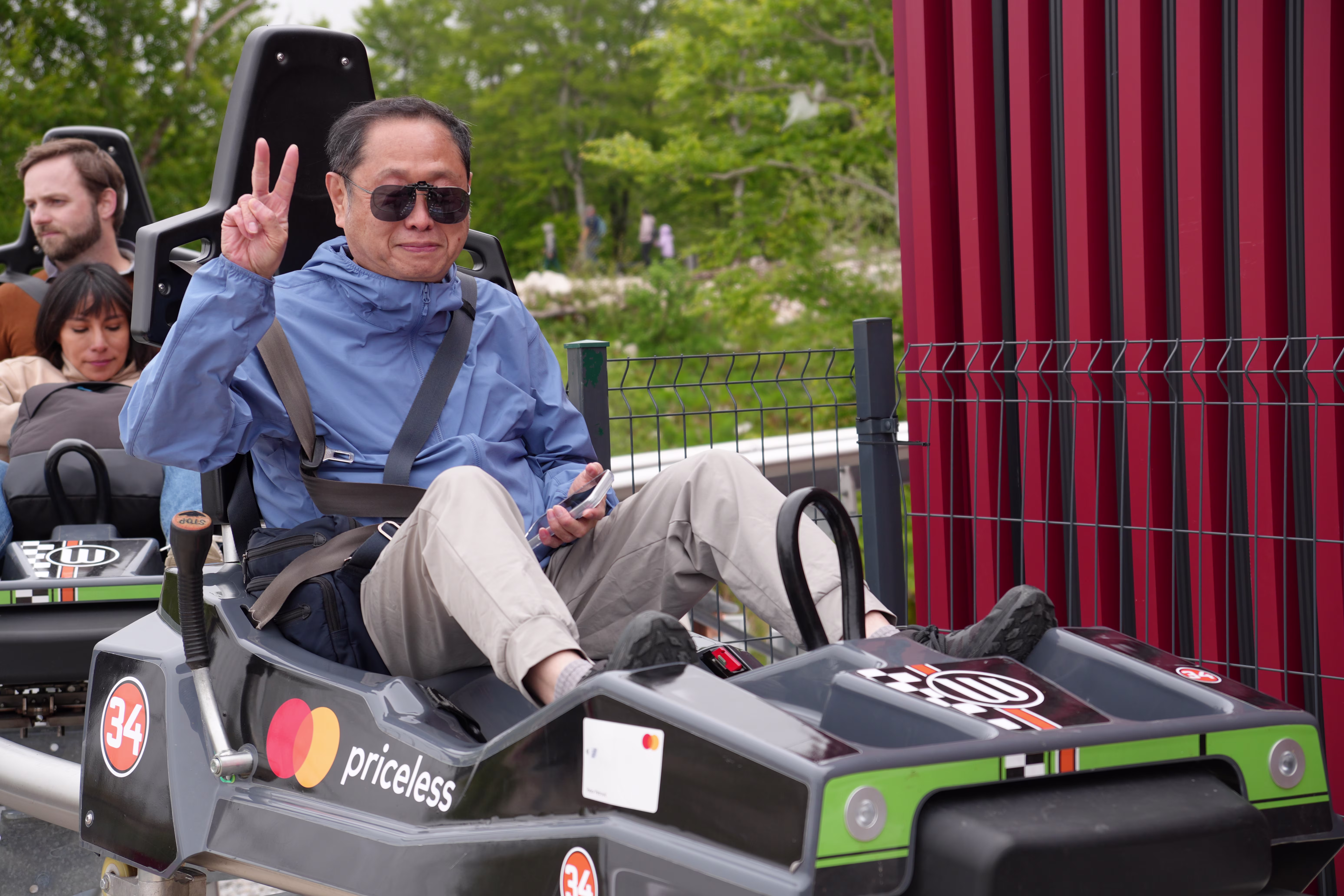 Dad on Alpine Coaster