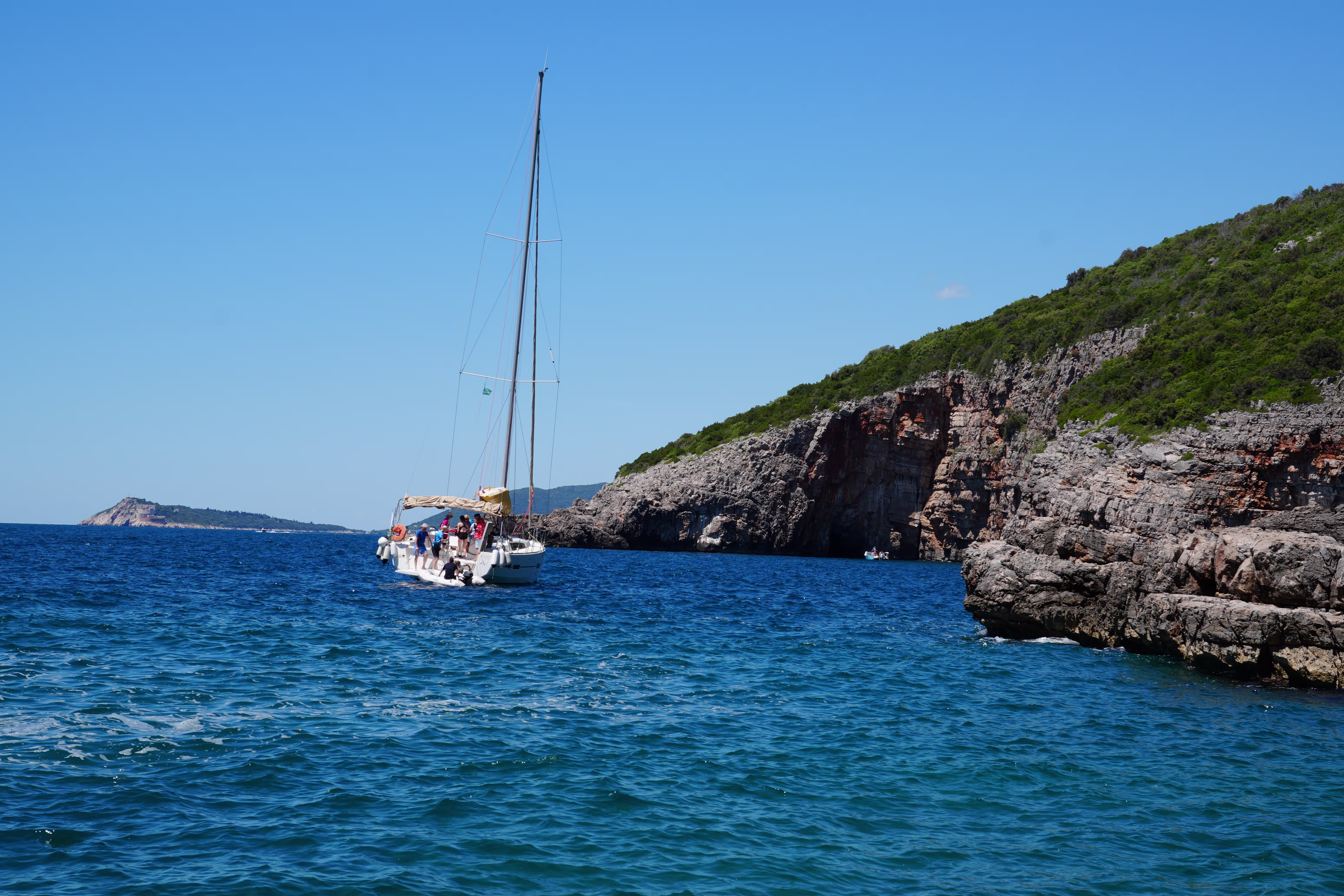 Boat sailing on Adriatic Sea